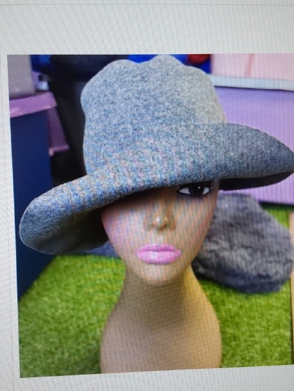 betmar Heather Gray Wool Brim Hat for Women